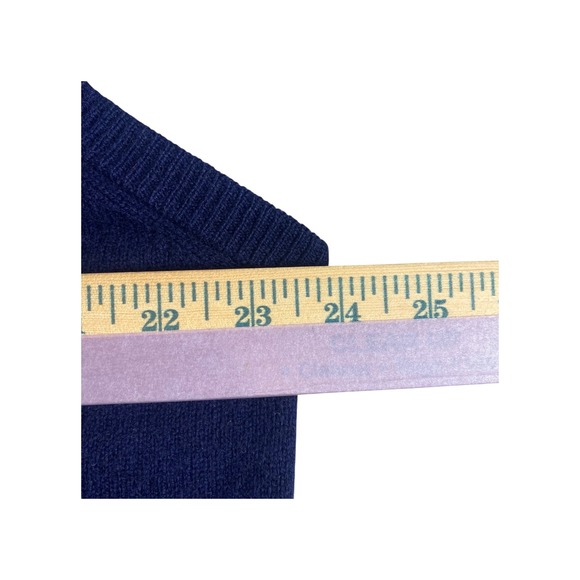 Brooks Brothers Mens Pure Cashmere V Neck Sweater Vest Navy Size 46 - Picture 5 of 7